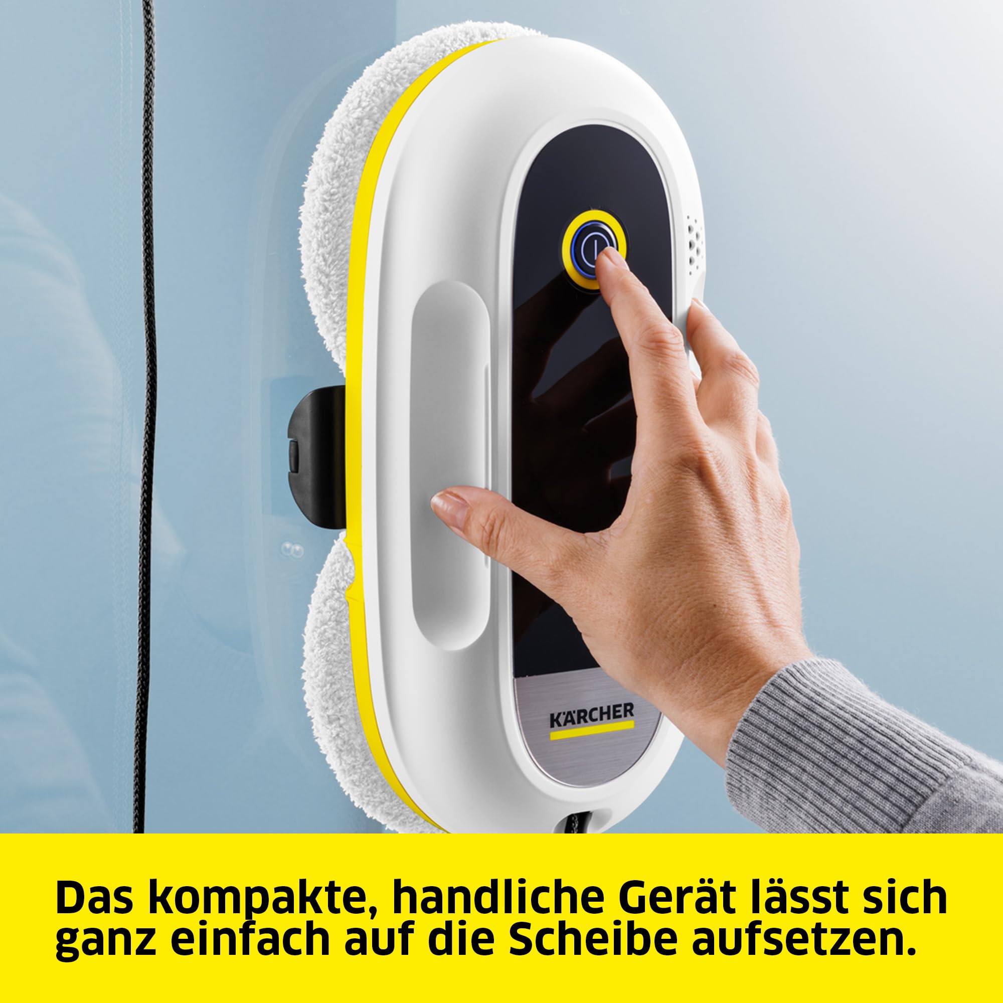 Fensterputzroboter RCW 2 Extra+ mit 5 Reinigungsmodi für Glas, automatische Fensterreinigung mit Fernbedienung und Sicherungsseil