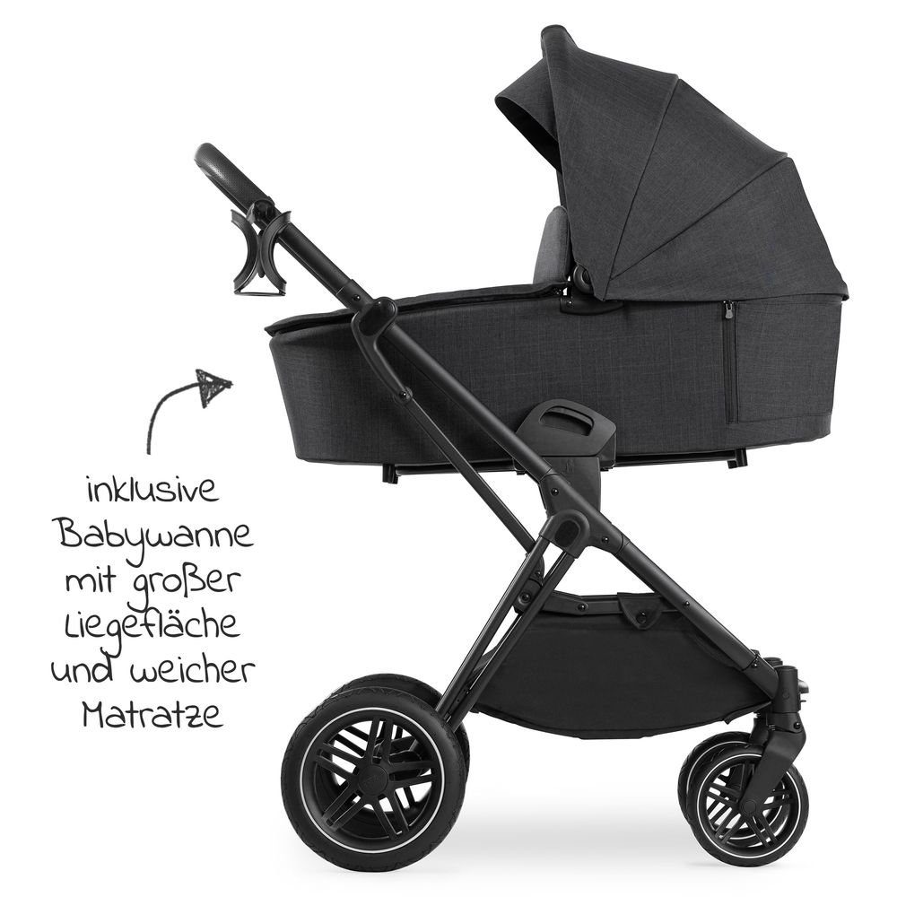 Kombi-Kinderwagen Vision X Duoset Black - Melange Black