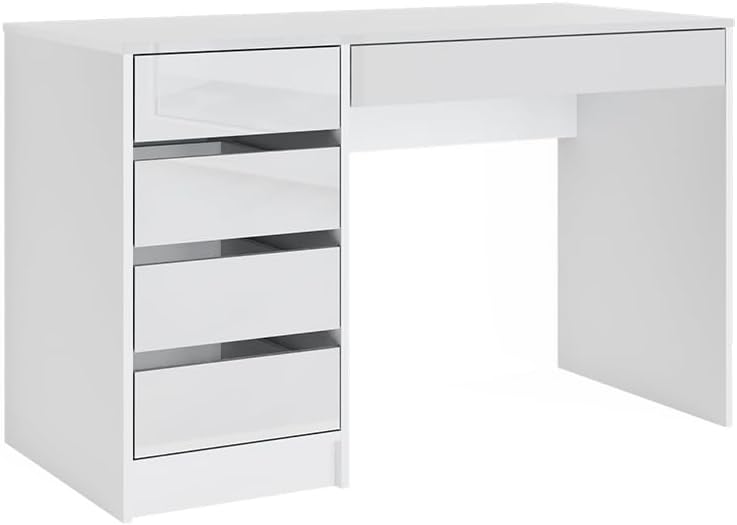 Vicco Sherry Dressing Table White Gloss 120cm Without Mirror