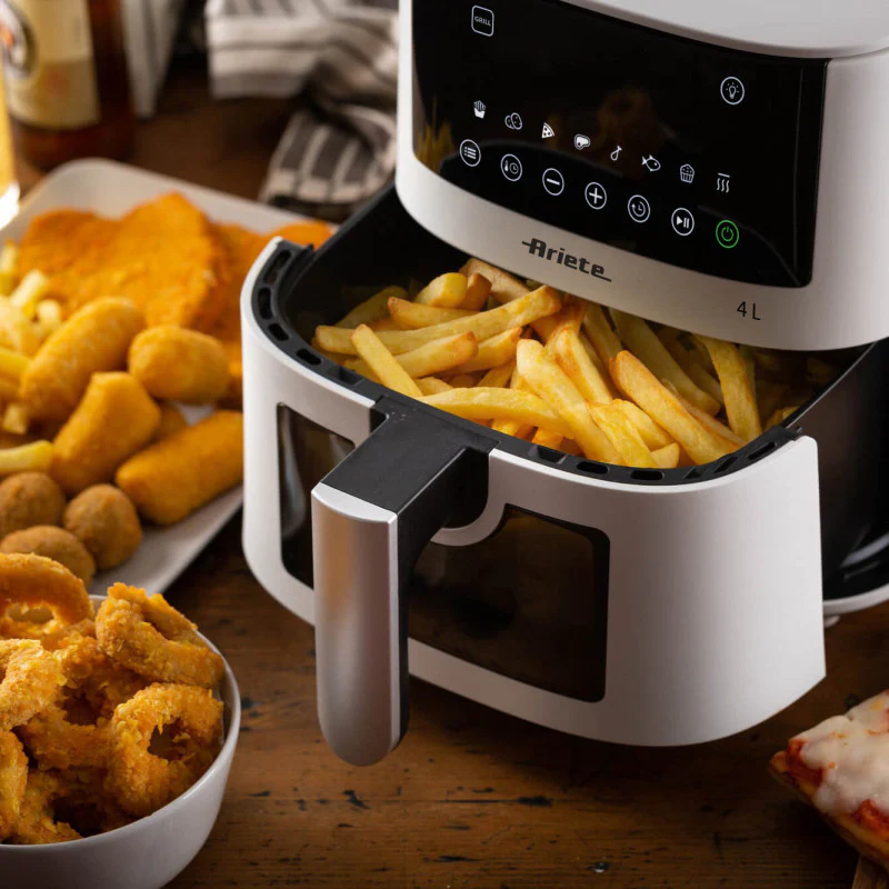 Friggitrice ad aria 4L 1400W - 9 programmi - Funzione Shake e Grill - Bianco