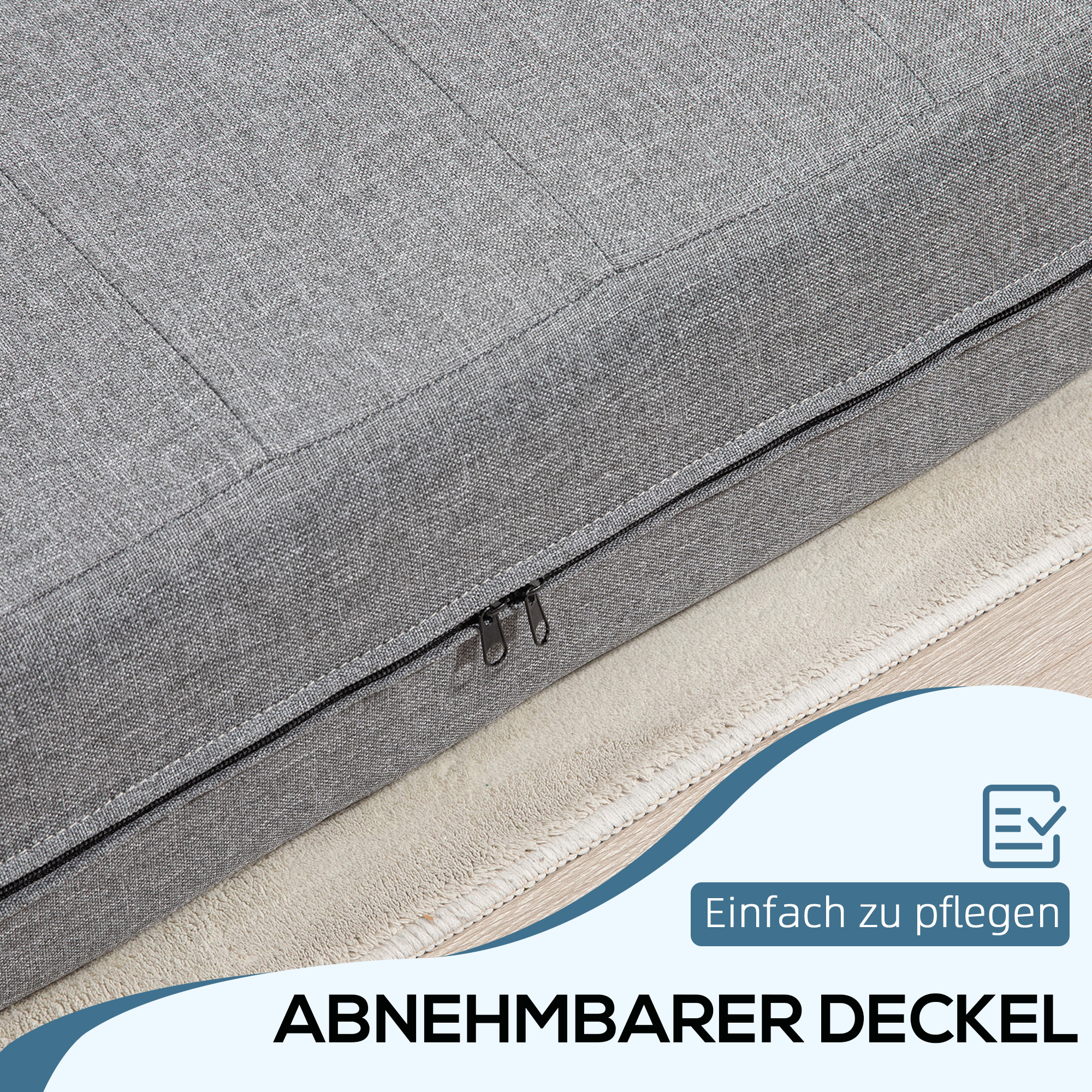 Opvouwbare Gastenbed Stoel, Slaapbank, Opvouwbaar, tot 250 kg, 138x80x50 cm, Grijs