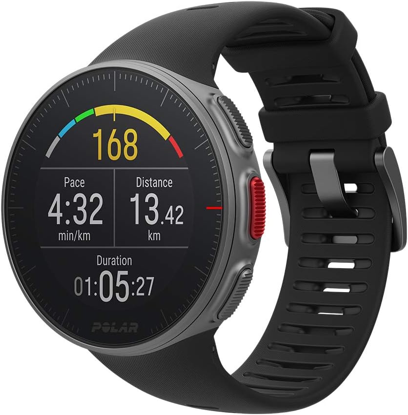 Polar Vantage V – Premium-Multisportuhr mit GPS, optischer Pulsmessung und extrem langer Akkulaufzeit – Multisport und Triathlontraining – Herzfrequenz-Messgerät, wasserdicht