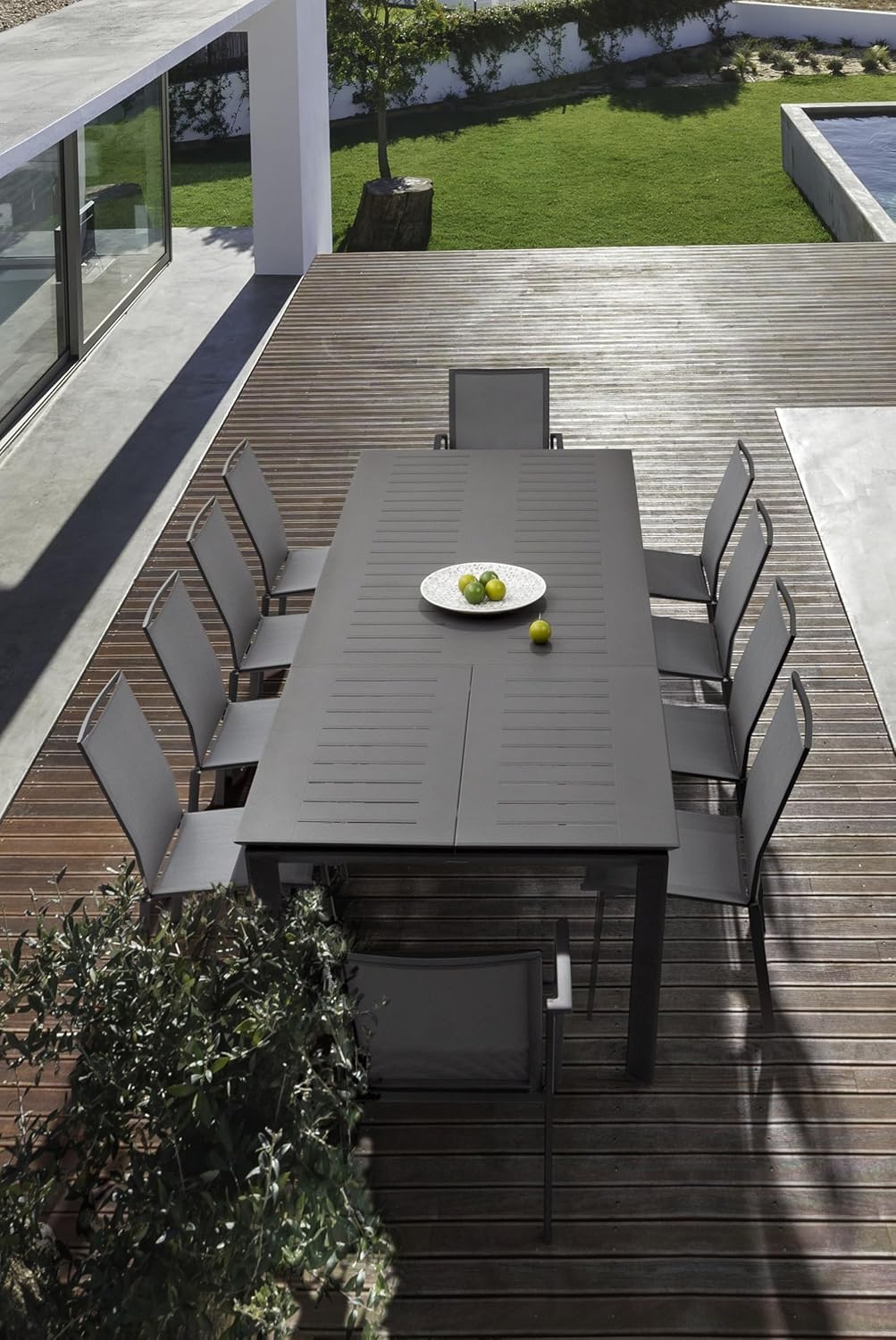 Bizzotto Konnor Anthracite Table 200-300X110