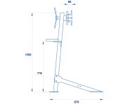 Cavalletto girevole sostegno motore OMCN 111 con portata di 300 Kg