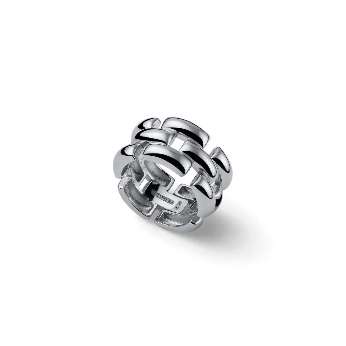 Anello Unoaerre in argento catena panthere 6667