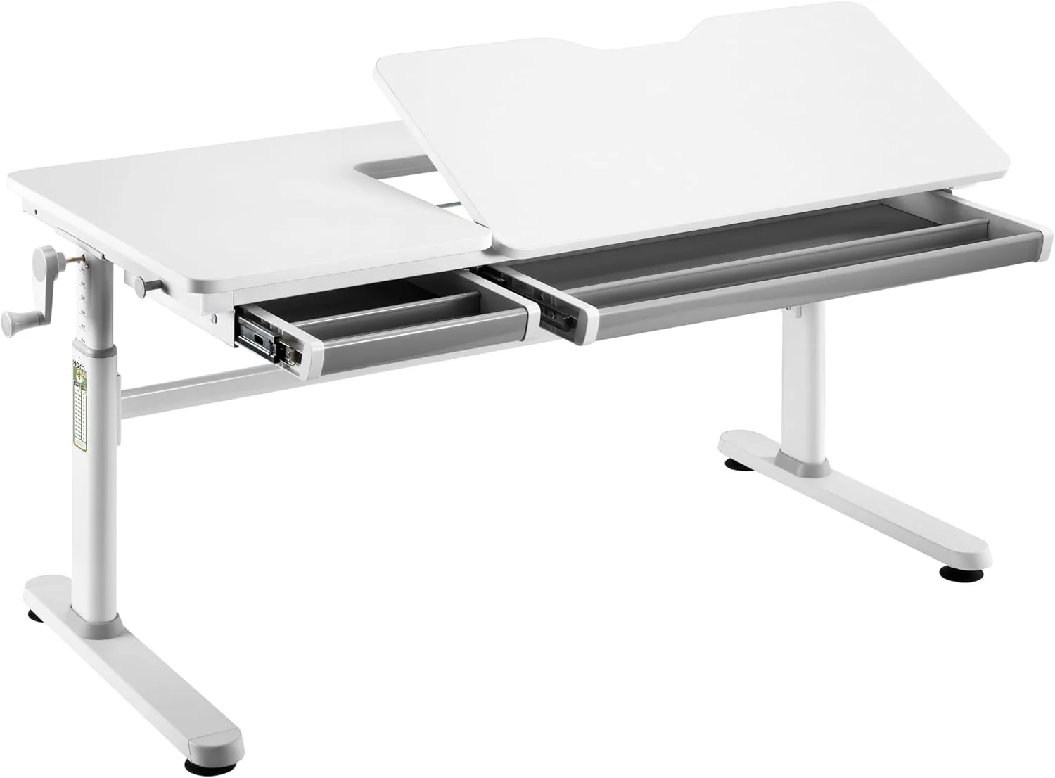 HOKO Kinderschreibtisch höhenverstellbar, Schreibtisch Kinder 120x60 cm