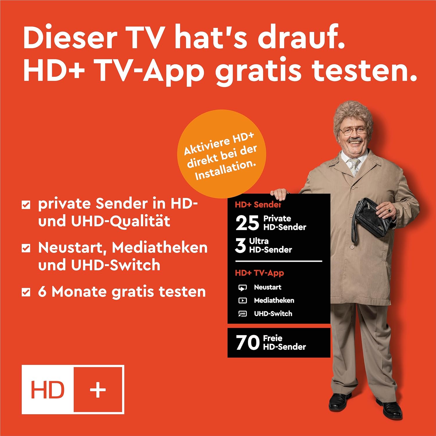TELEFUNKEN XH32SO550SD Smart TV 32 Zoll Fernseher (HD-Ready, HDR, Triple-Tuner, DVD-Player) inkl. 6 Monate HD+