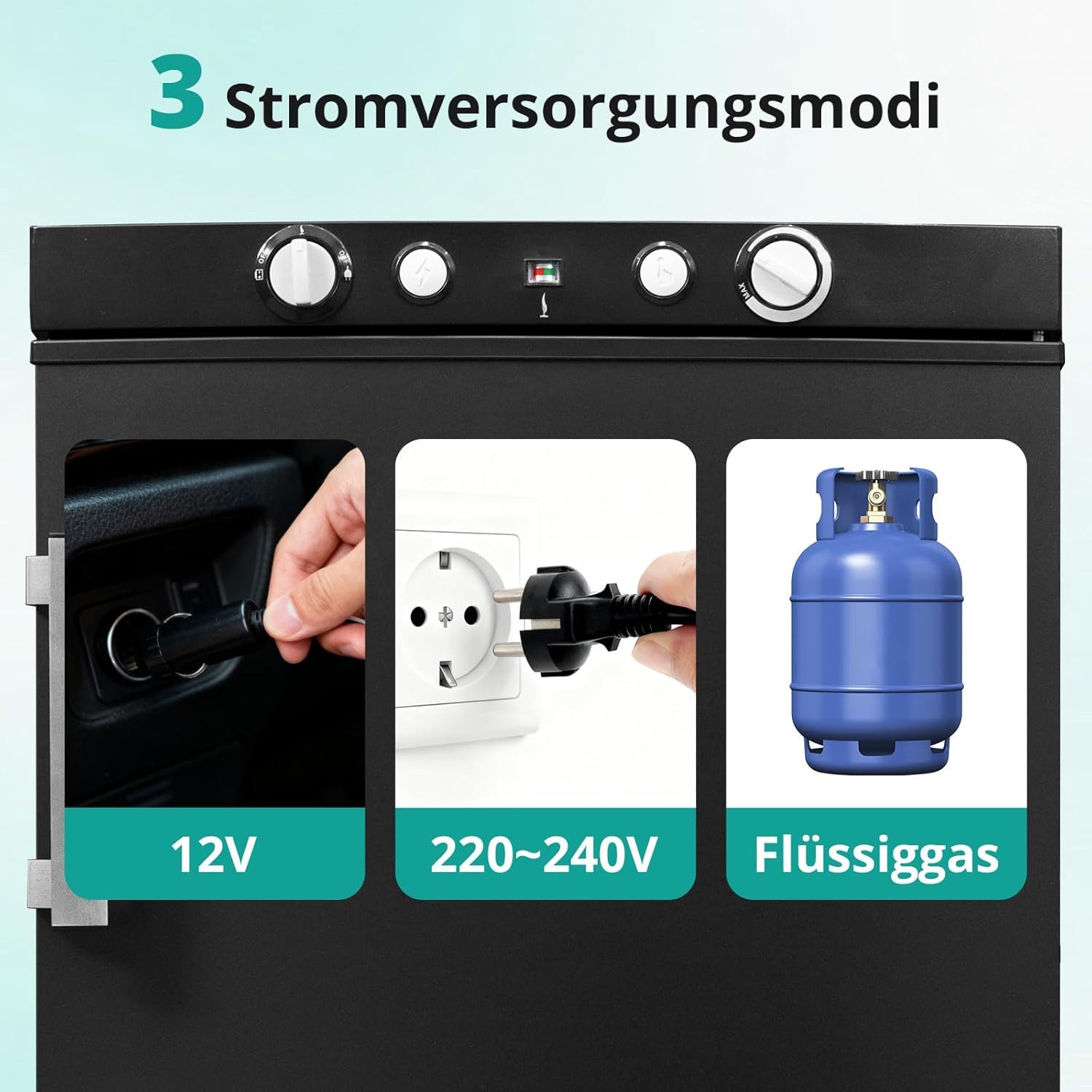 Kühl-/Gefrierkombination DSG-100B2E-A 220V 12V Gas