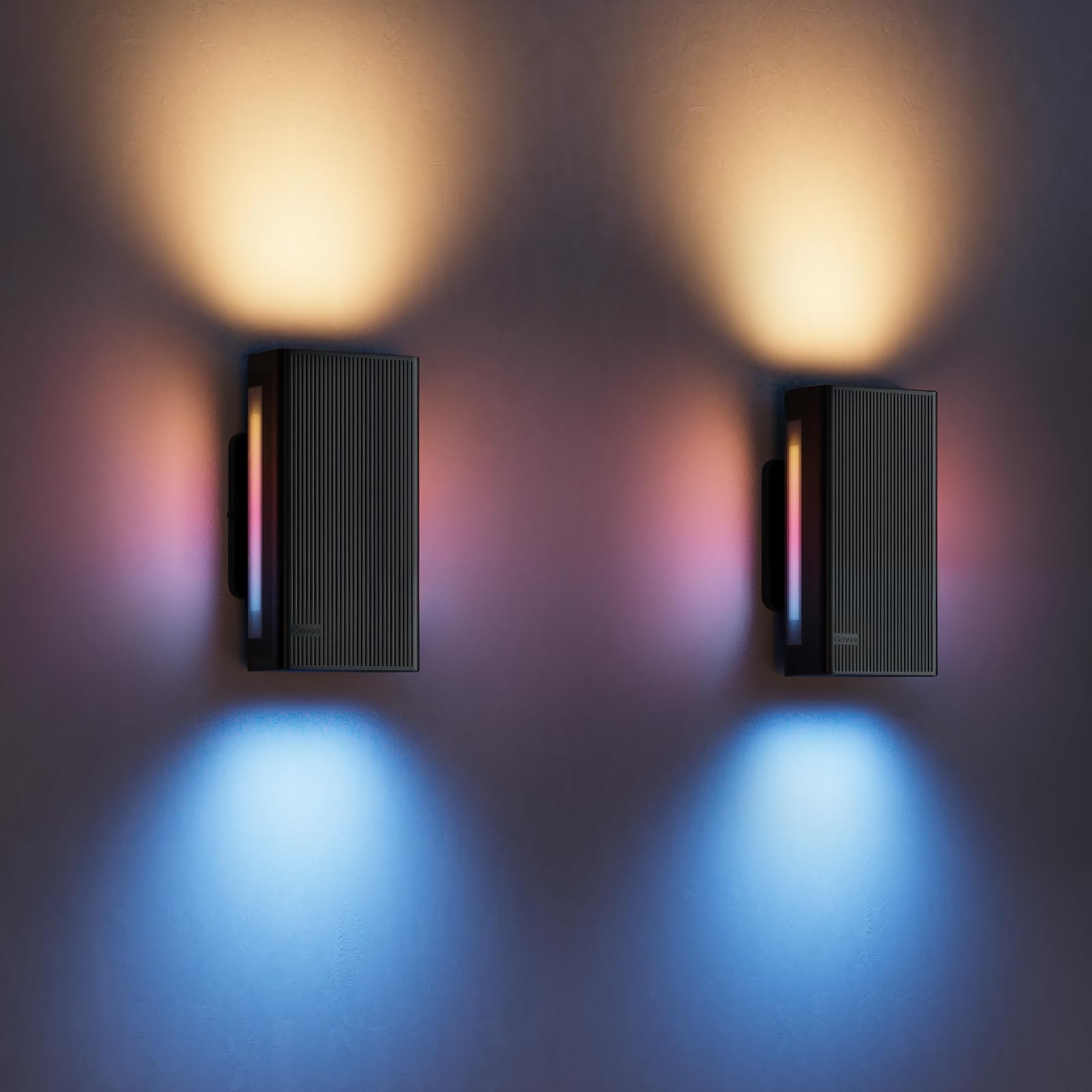 Außen-Wandleuchte UpDown RGBICWW 1400 lm 2700–6500 K IP66 360° Beleuchtung 64 Szenenmodi Matter Alexa Google Assistant 2 Stück