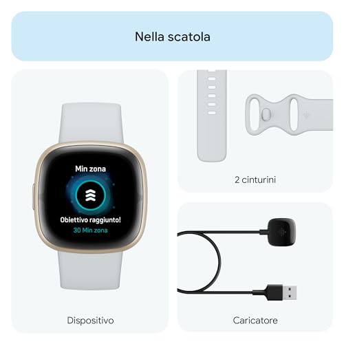 Fitbit Smartwatch Unisex Adult Nebbia Alluminio