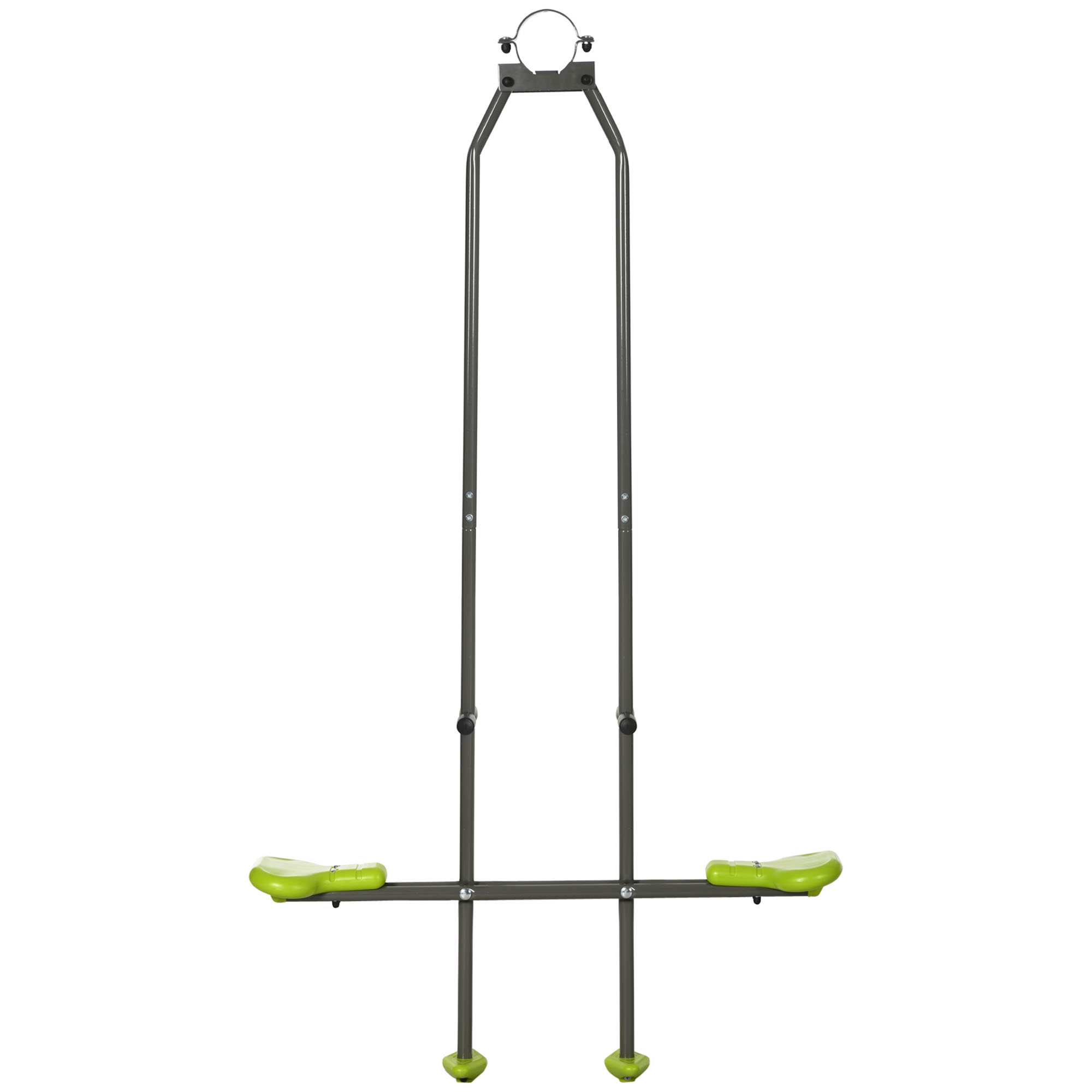 Outsunny Doppelschaukel-Set für Kinder aus Stahl und Kunststoff für Schaukelgestelle - 3 bis 6 Jahre 97,5 x 23 x 170 cm grün