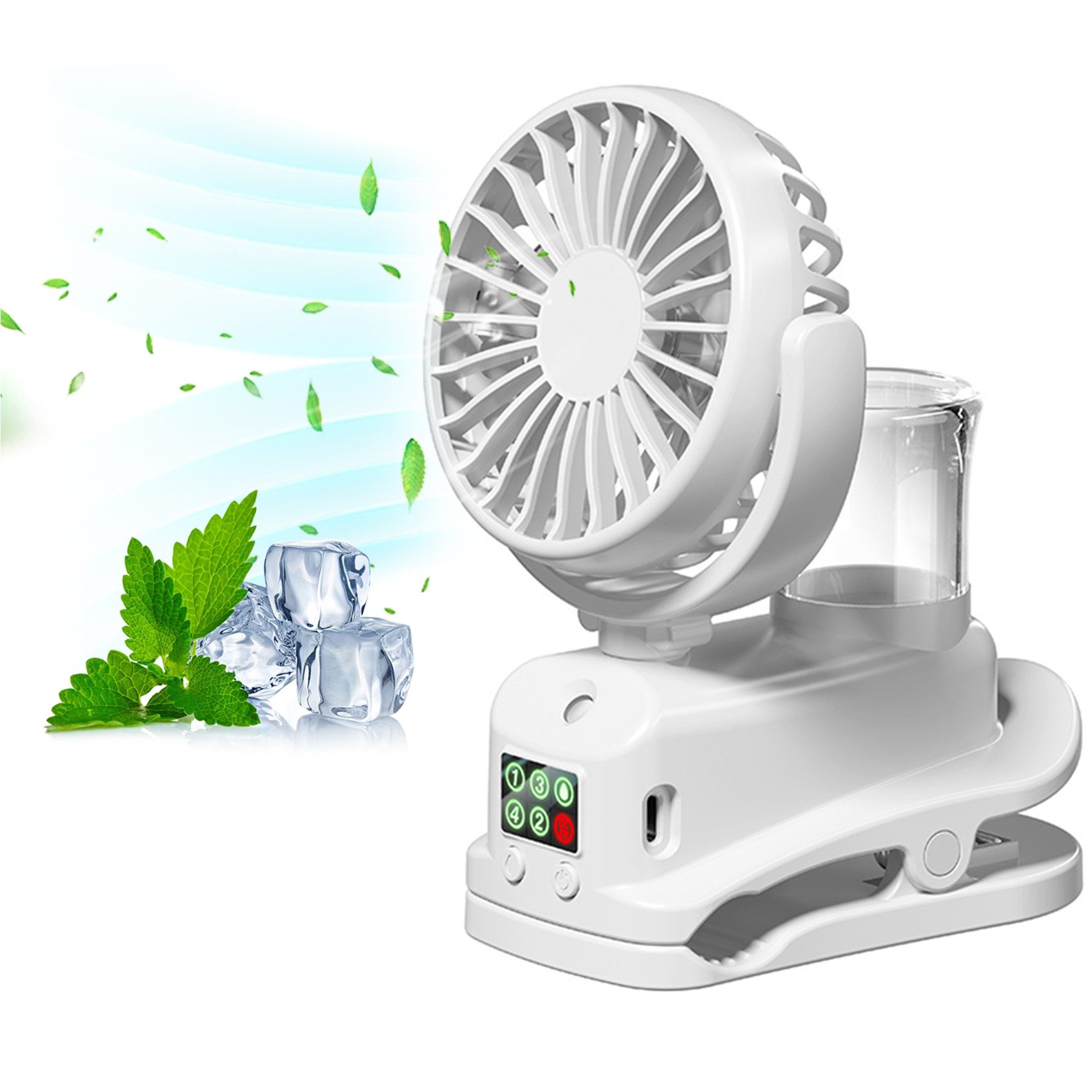 Mini USB-Ventilator Tragbarer Mini Ventilator mit Kühlen Nebel und Aufladbarem Batterie