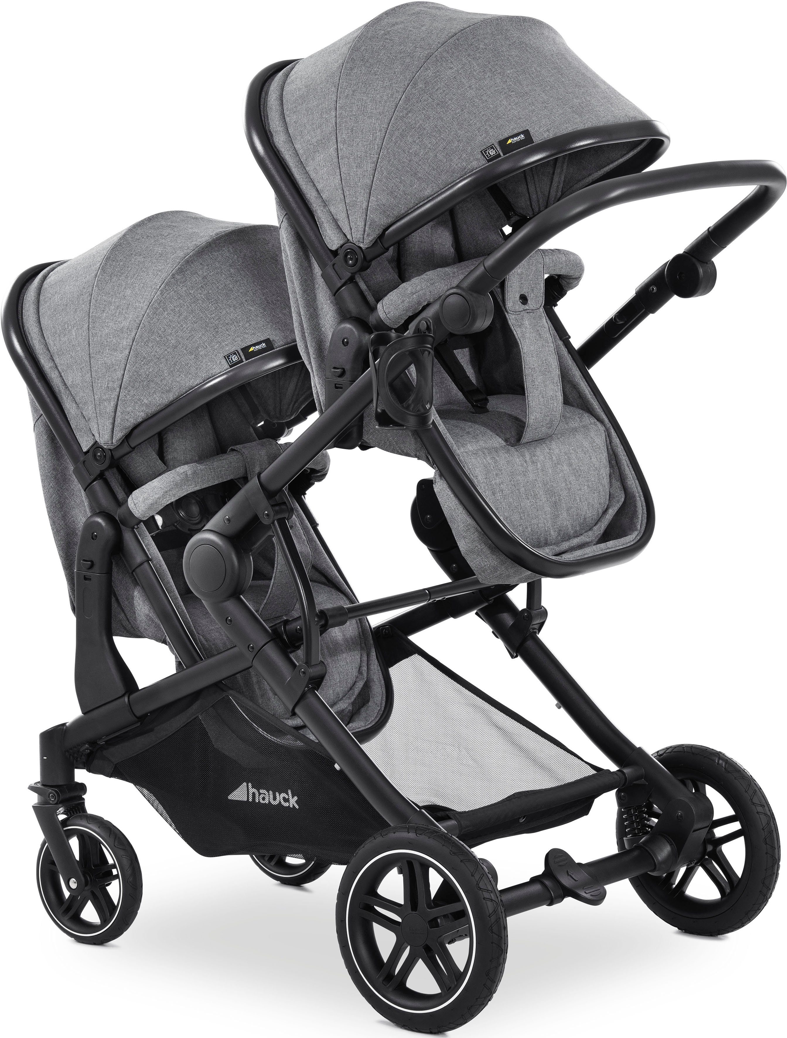 Geschwisterwagen Atlantic Twin, melange grey