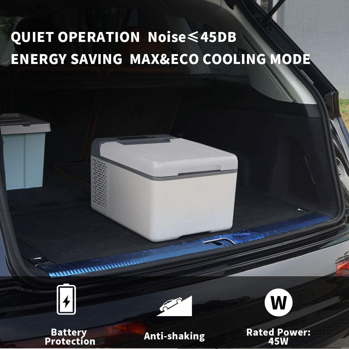 Alpicool C12 12L Cool Box 12 V Mini Fridge Electric Compressor Car Fridge Camping Freezer Box Small Portable for Car, Truck, Boat, RV with USB Connection