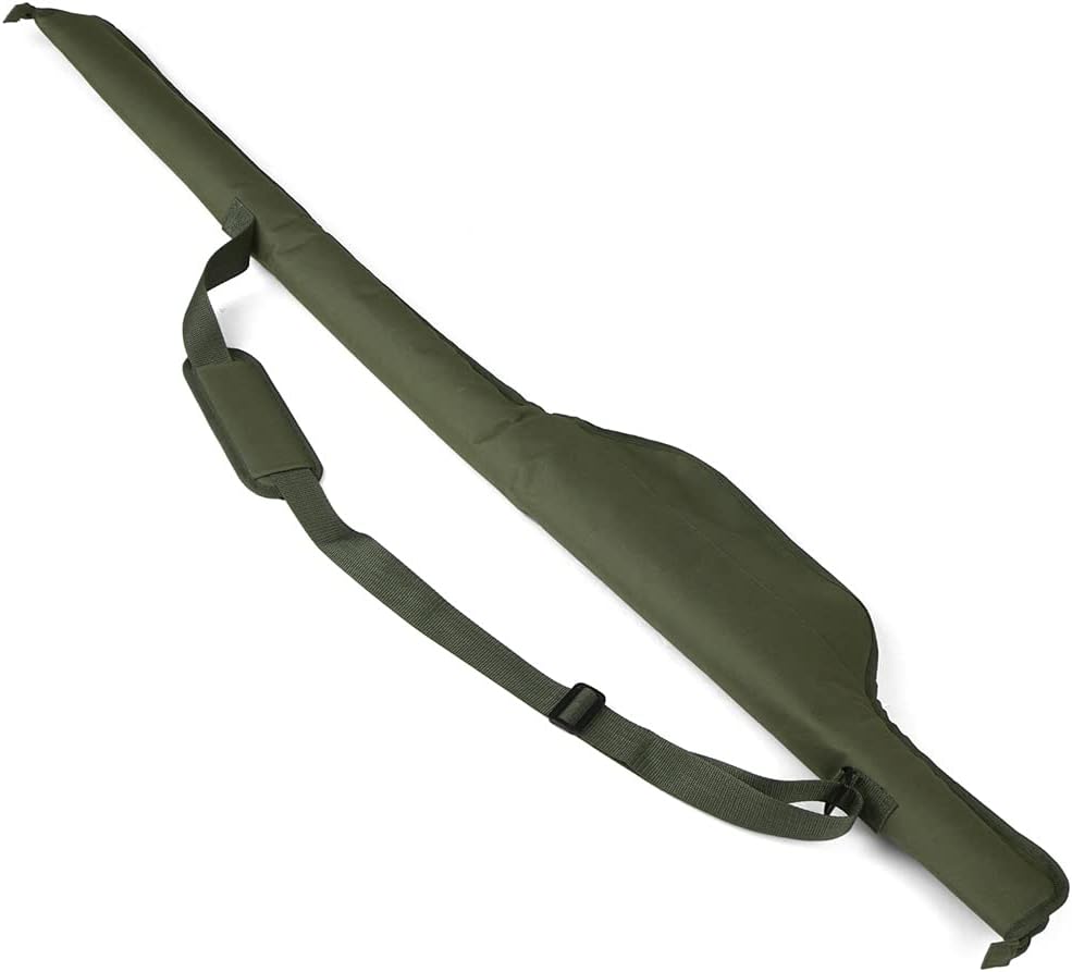 Angelruten-Tasche, 55 Zoll, zusammenklappbar, für Karpfen, tragbare Tasche, Angelruten-Gerät, Schutzhülle, Aufbewahrungstaschen (grün, 135 cm)