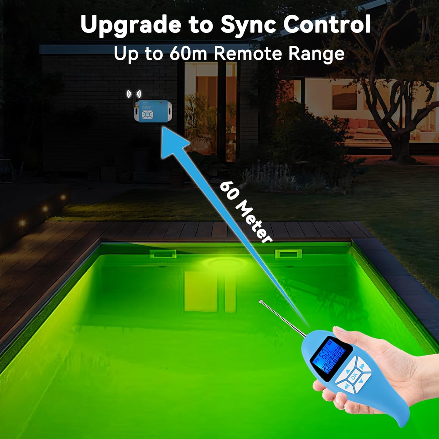 LyLmLe LED Poolbeleuchtung mit Außengewinde 1 1/2