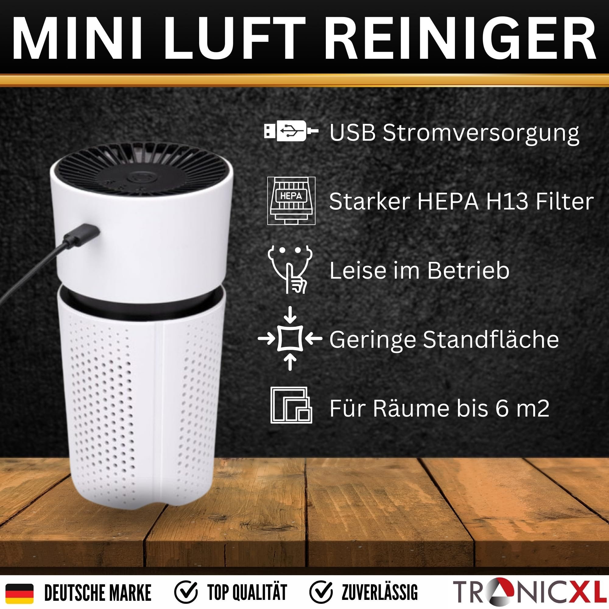 Luftfilter Mini Air Purifier USB Luftreiniger Hepa Filter Kleiner Luftfilter