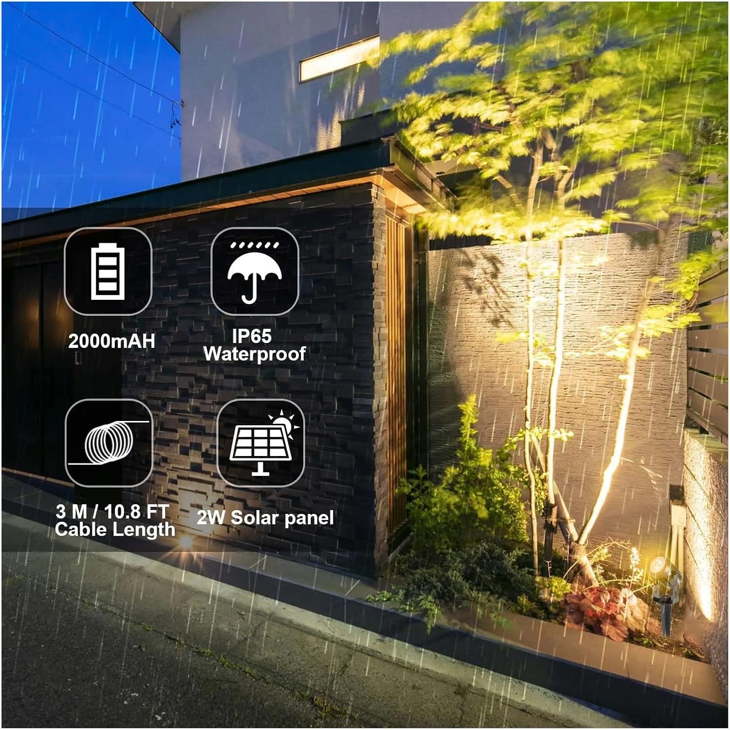 RGB SO LED Außenleuchten IP65 Wasserdicht Garten Dekorative Lampen Hell Energieeffizient Warm Kaltweiß Landschaft Hof Beleuchtung für Weg und Terrasse