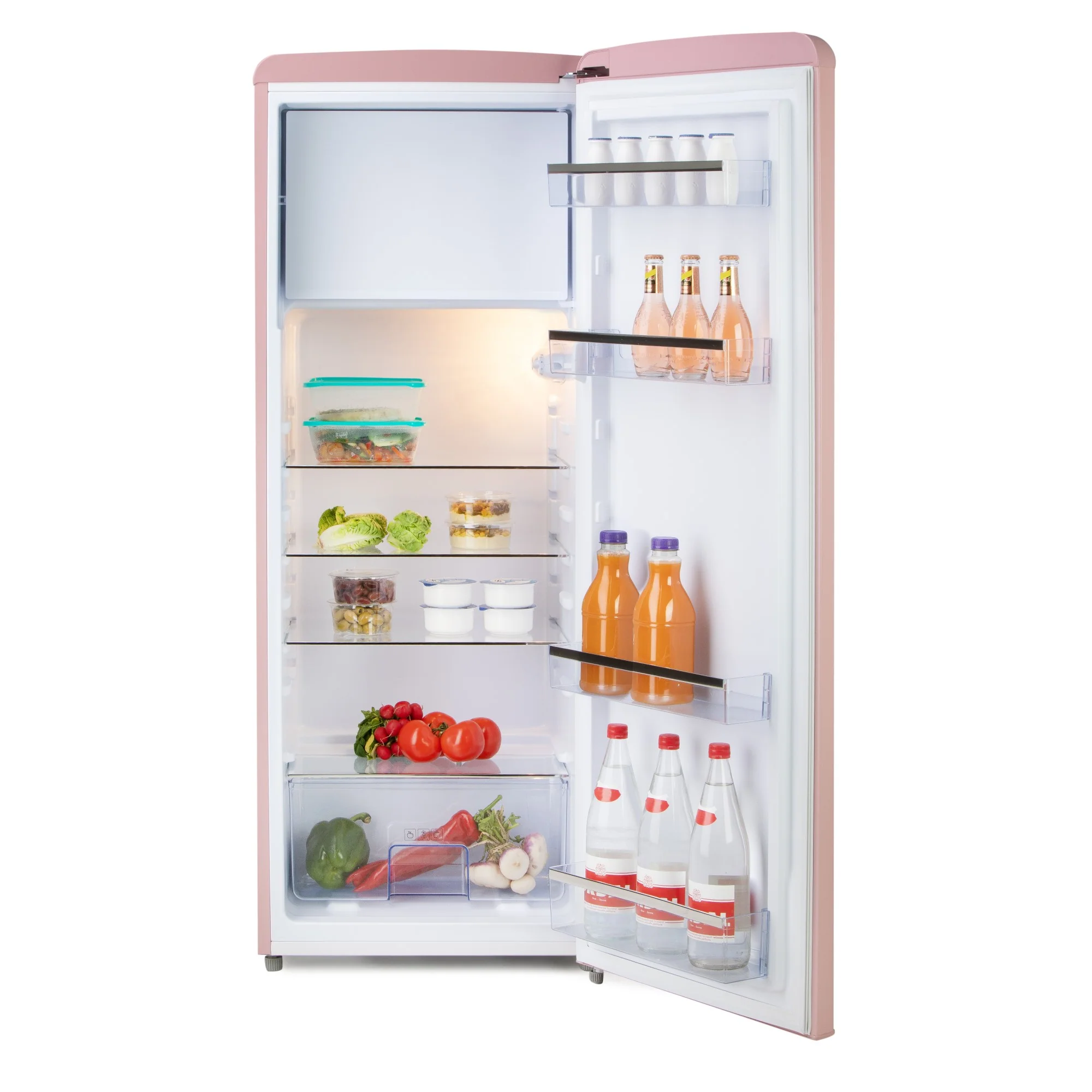 Domo Kühlschrank Retro DO91708R, Pink, 218 L