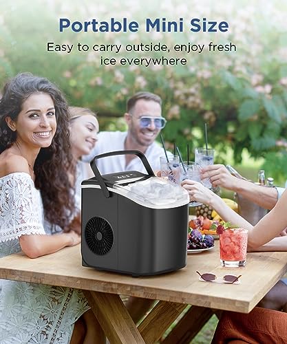COWSAR Macchina per il ghiaccio portatile, autopulente, 12 kg/24 ore, 9 cubetti di ghiaccio a proiettile in 6 minuti, cestino per ghiaccio e paletta, ideale per casa, cucina, bar, campeggio : Amazon.it: Casa e cucina