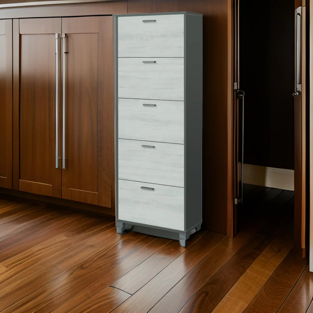 Scarpiera con ante per interno, elegante, resistente con montaggio facile 70 x 29 cm