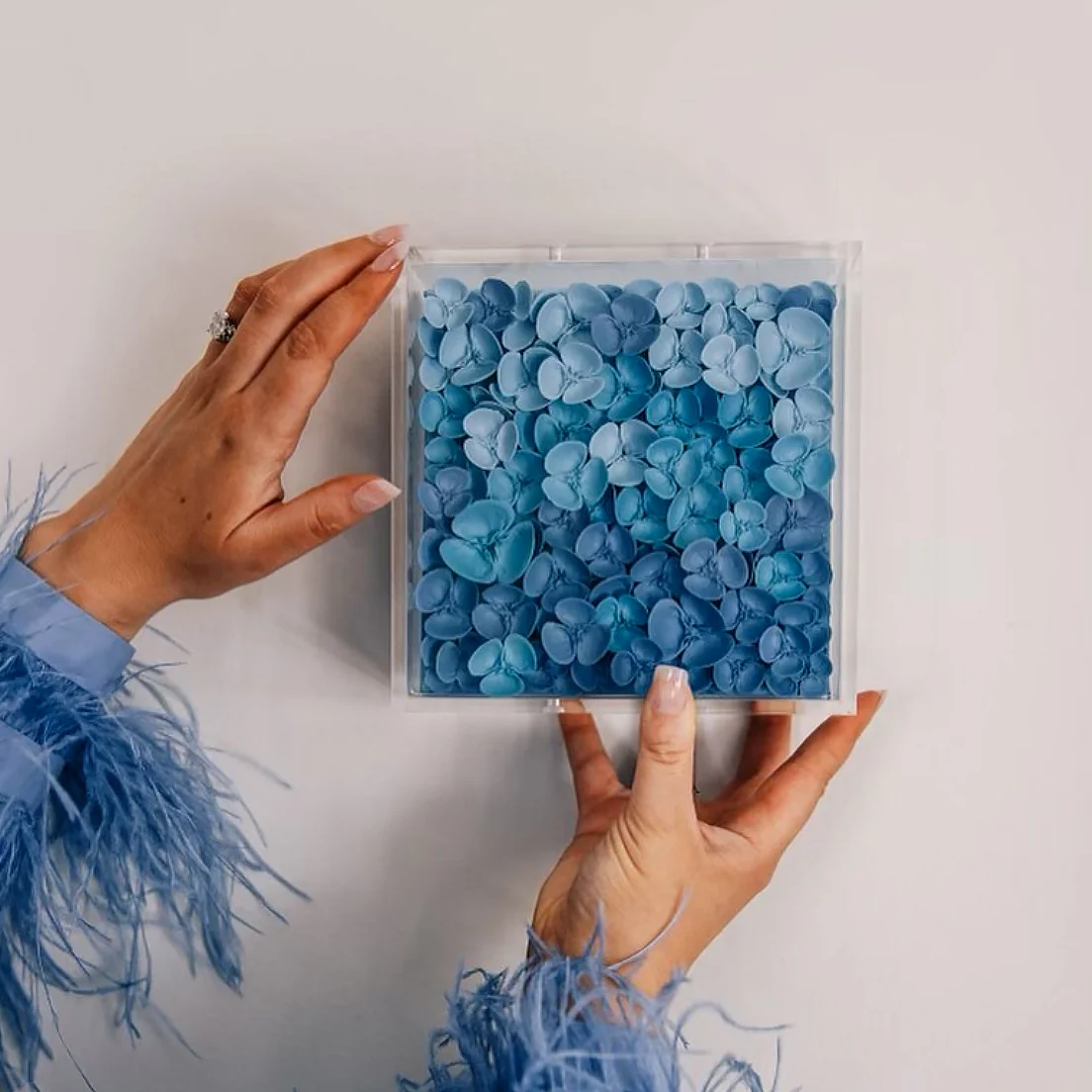Modern UV-Grade Acrylic Shadowbox with Linen Canvas 3