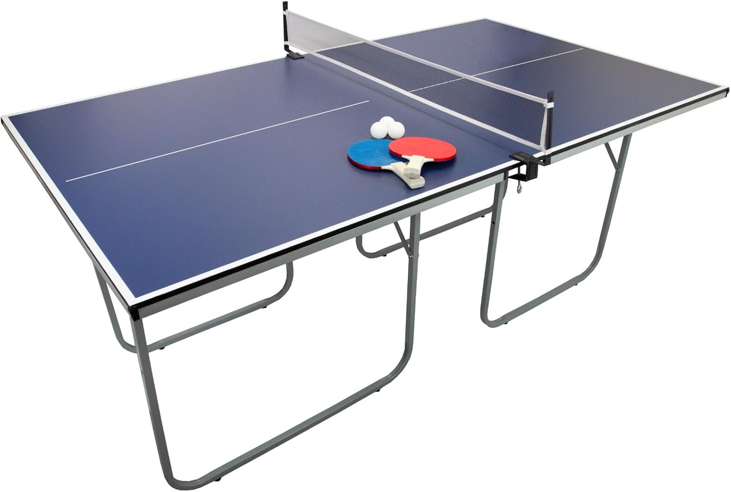 Tavolo da Ping Pong Pieghevole con Kit Racchette e Palline Tennis da Tavolo con Retina e Kit Completo Tavolo da Gioco Multiuso per Uso Interno