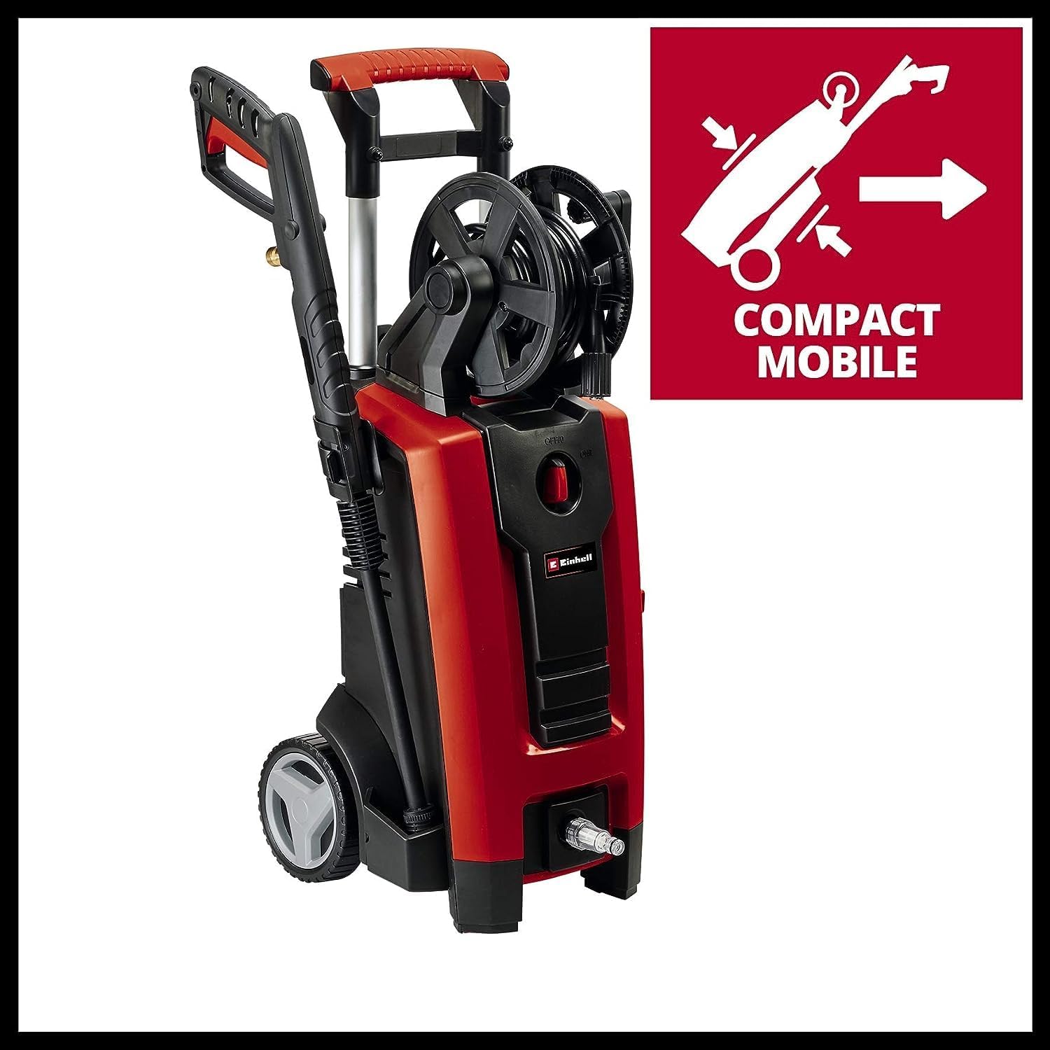 Einhell Hochdruckreiniger TE-HP 140 (1.900 Watt, max. 140 bar, modulares Quick-Couple-System, inkl. Hochdruckschlauch, Pistole, Lanze, div. Düsen, Bürste, Sprühmittelbehälter)