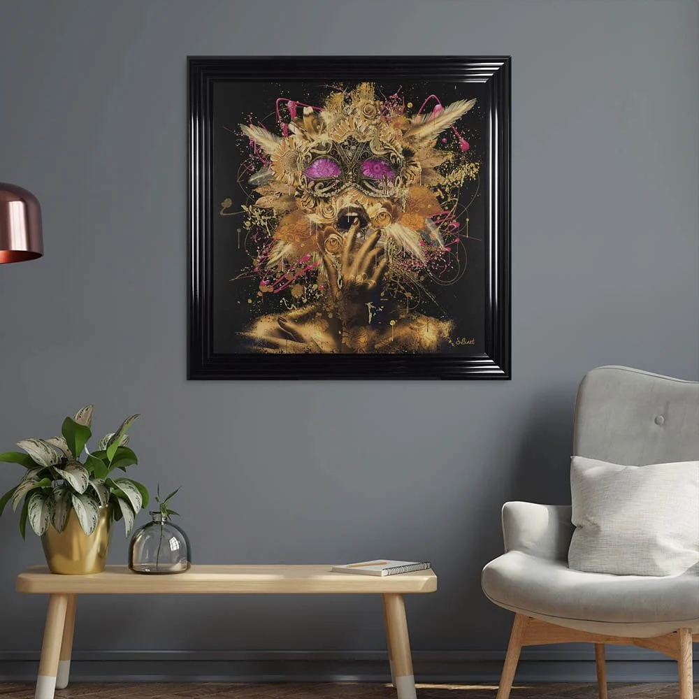 Golden Dream Framed Wall Art by Sylvain Binet �C Hand Embellished | Made in the UK