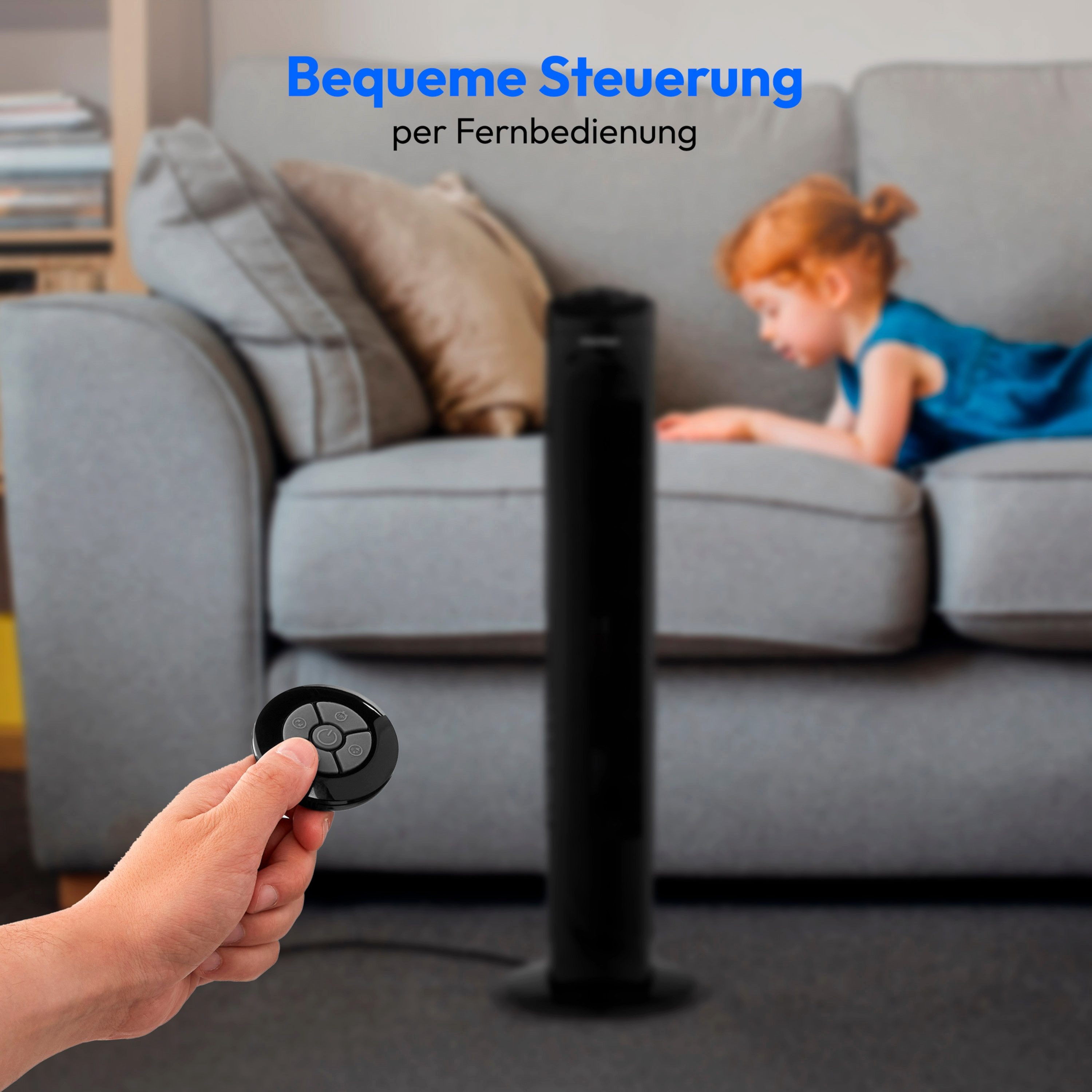 Turmventilator mit Fernbedienung E11 TF (MD12067) schwarz