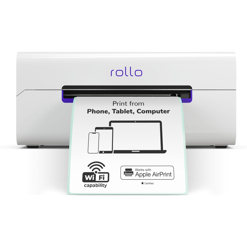 Rollo Wireless Label Printer, 4x6, AirPrint, Wi-Fi, Thermal