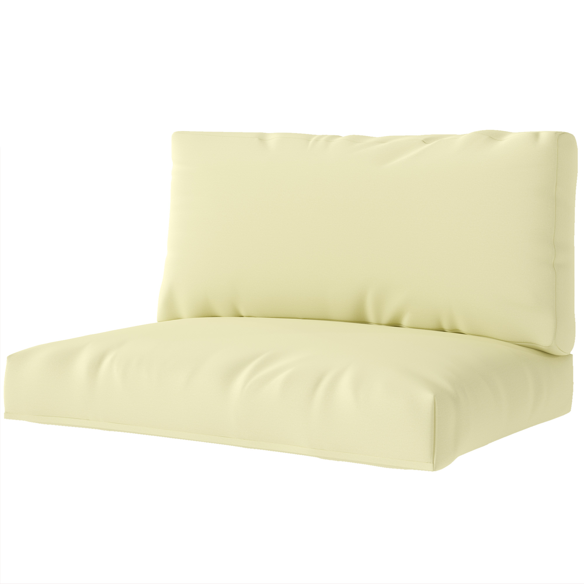 Outsunny Palettenkissen für draußen 2 Sitzer Sitzkissen für Euro Palette waschbar 120 x 80 cm und 120 x 45 cm, Beige
