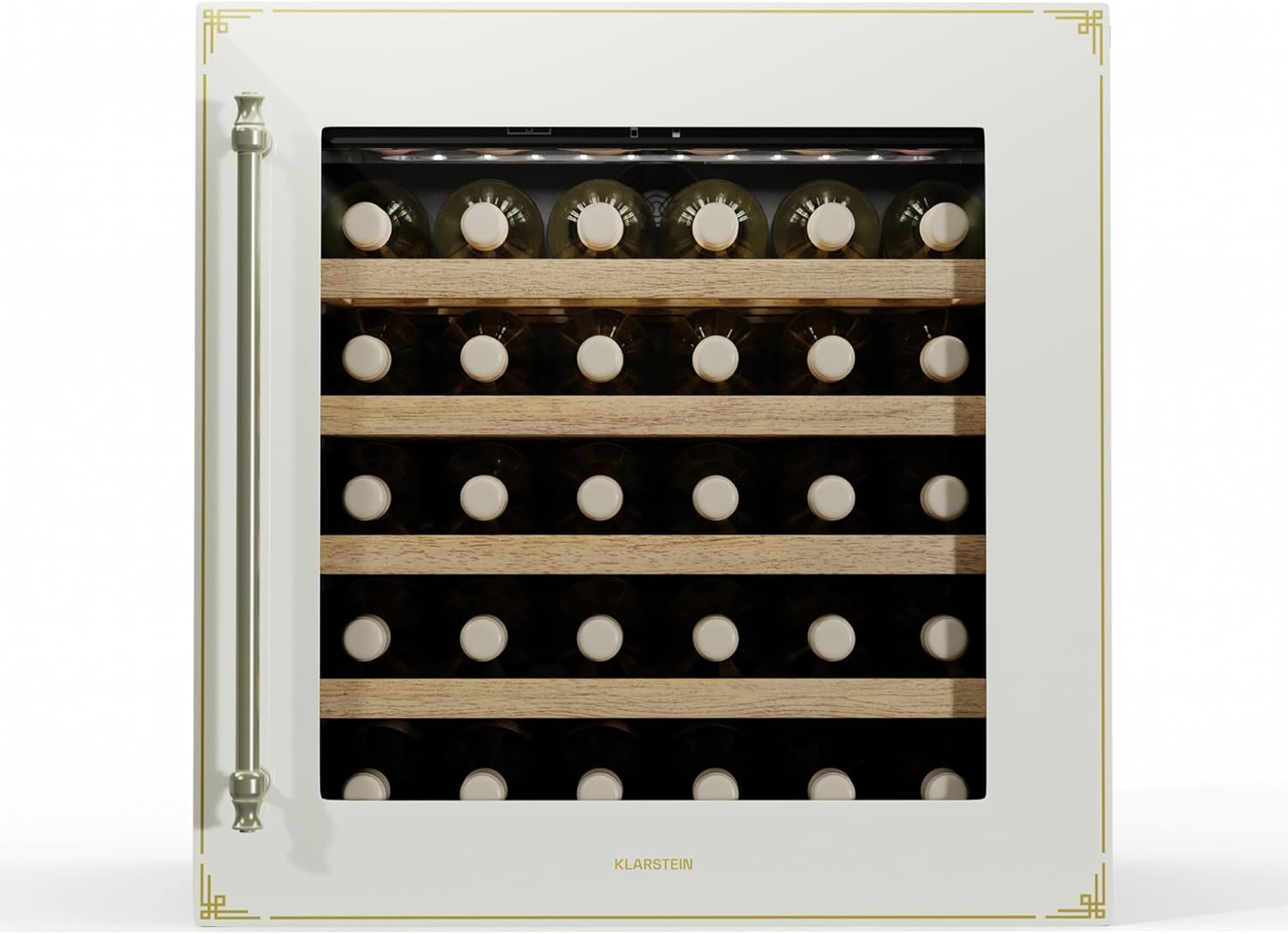 Klarstein Vinsider Victoria 36 36 Bottles Double Temperature 5-22 °C Touch Control LED Silent 41 dB UV Protection Built-in Black