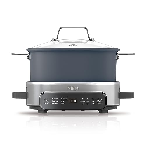 Ninja MC1101 Foodi Everyday Possible Cooker Pro, 8 in 1 Versatility, 6.5 QT, One Pot Cooking, Replaces 10 Cooking Tools, Faster Cooking, Family Sized Capacity, Adjustable Temp Control, Midnight Blue: Home & Kitchen