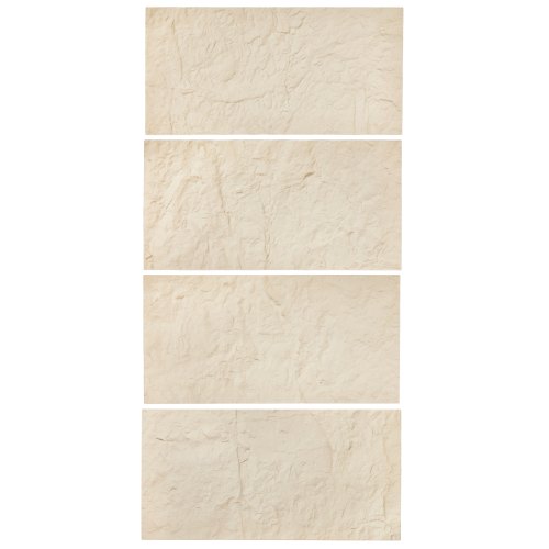 VEVOR 3D-Wandpaneele 4er-Set 120x60cm PU-Steinoptik Wandverkleidung Steingelb