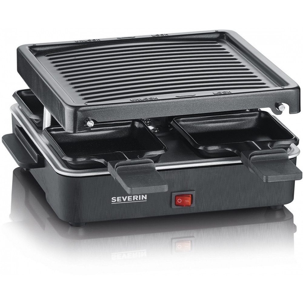 Raclette Severin RG 2370 Raclette für 4 Personen - Schwarz.