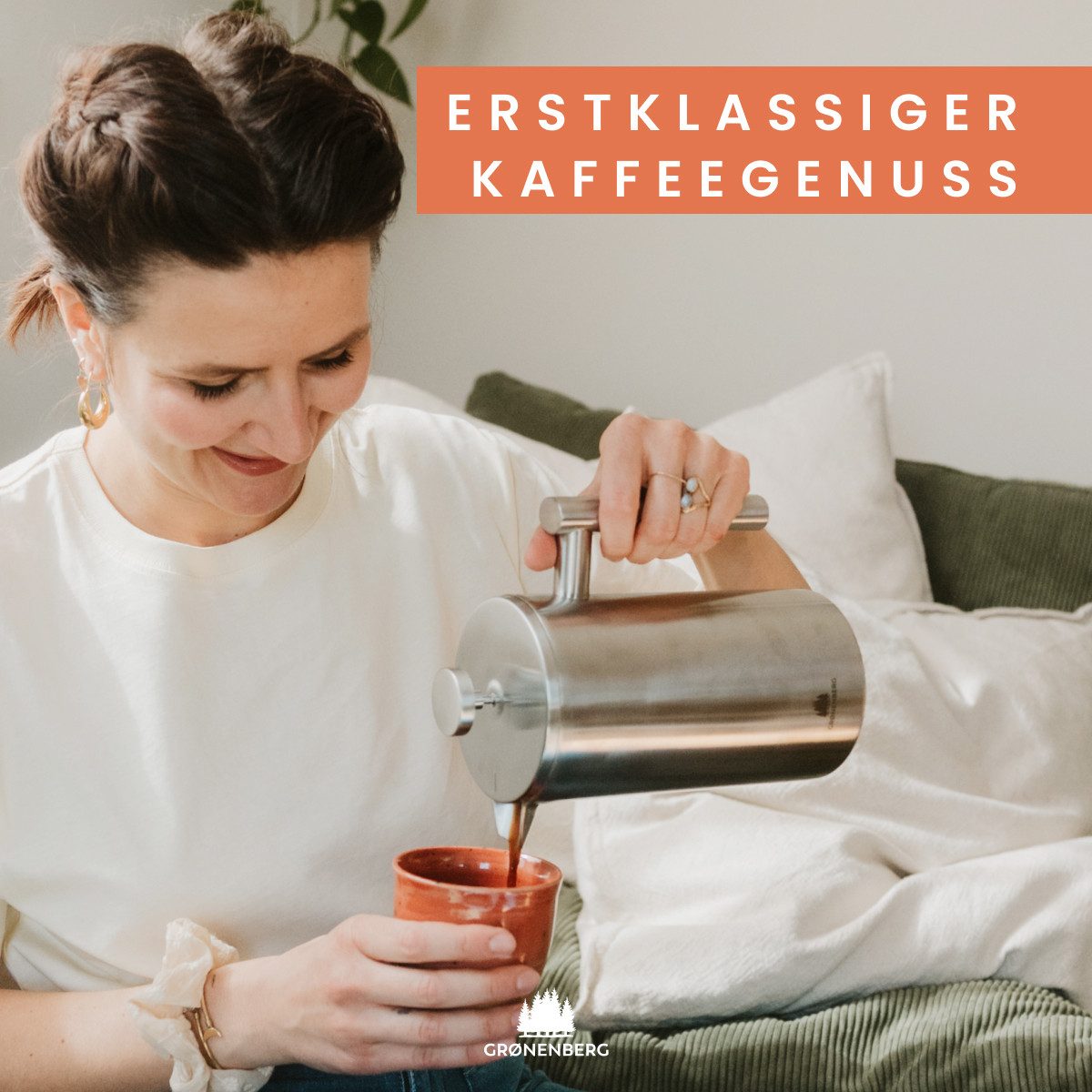 French Press Kanne Spar Set 5: Bio Kaffeepulver 250g + French Press (2 Größen)