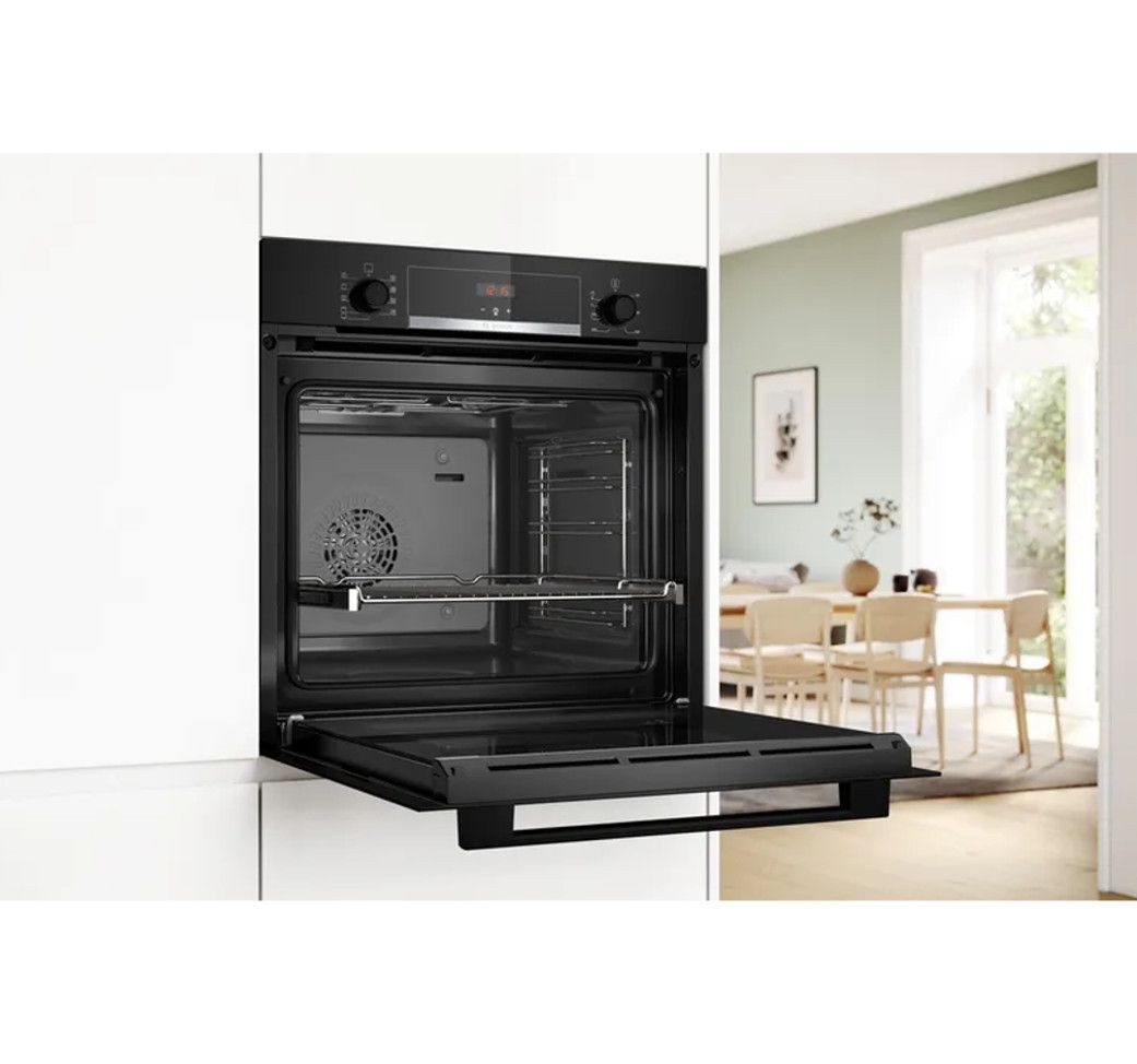 Induktions Herd-Set Bosch Autark Einbau Backofen Schwarz und Kochfeld Induktion