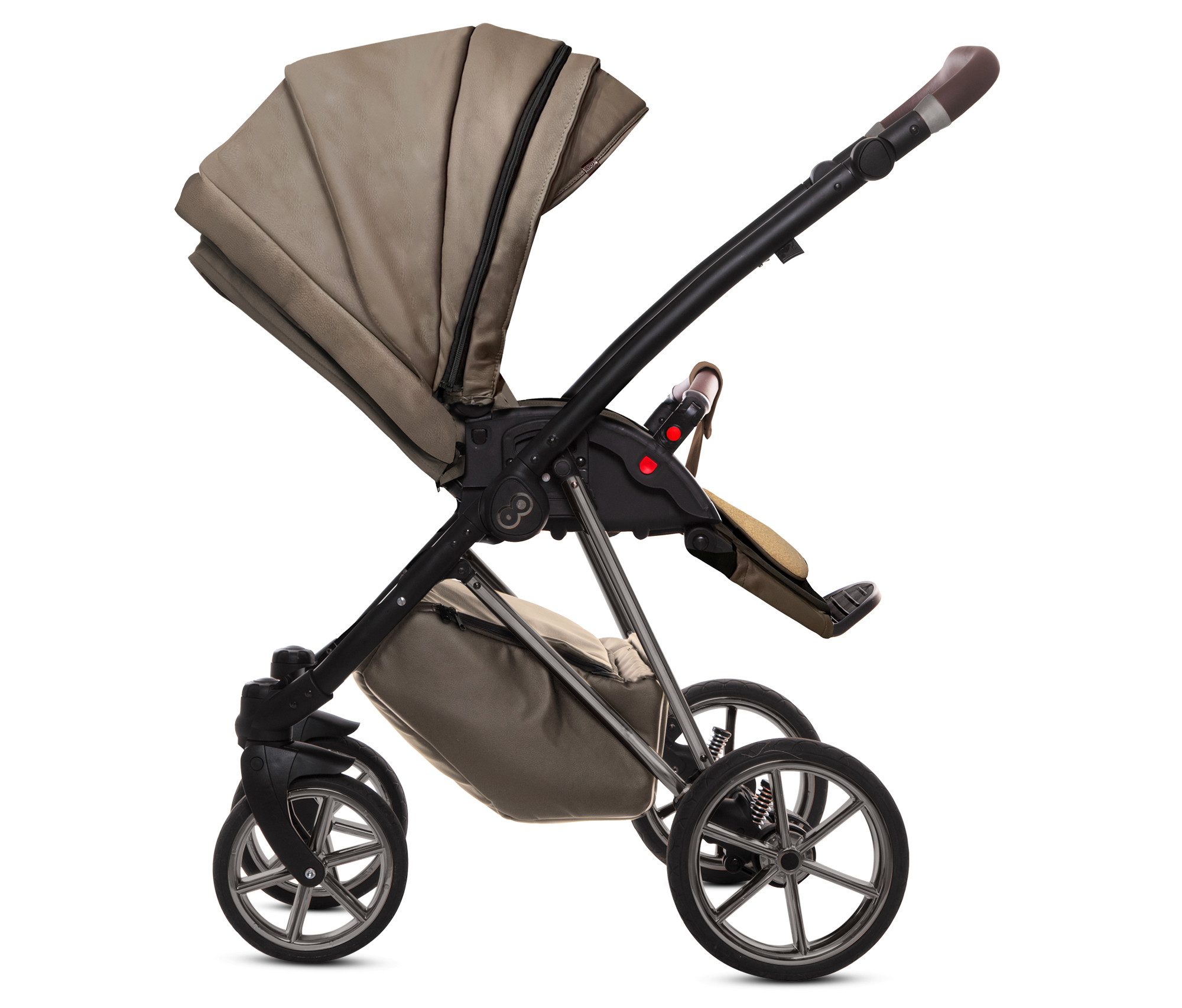 Kombi-Kinderwagen 2in1 Musse Royal, Baby Buggy Babywanne 5-Punkt-Sicherheitsgurt
