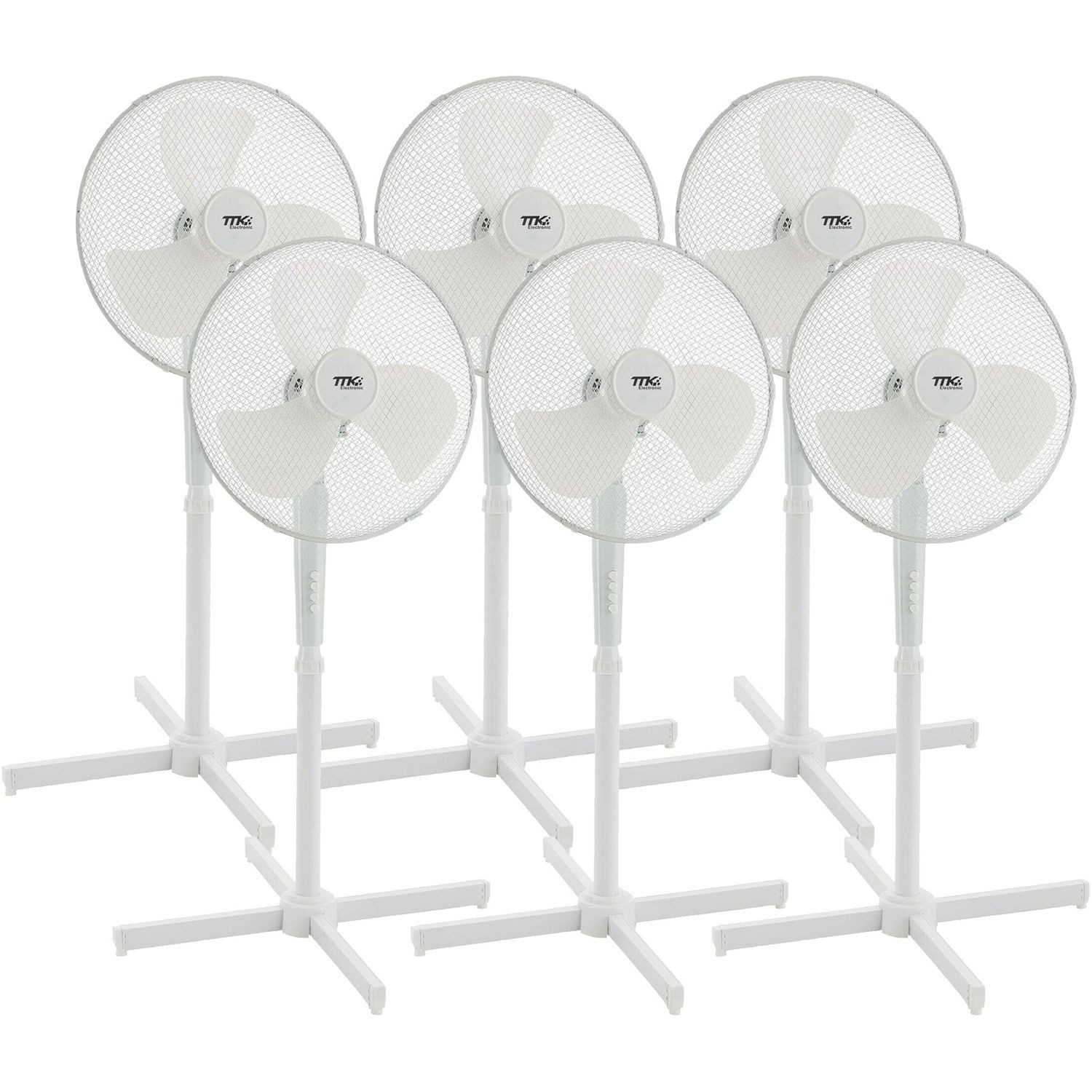 Standventilator 6x Standventilator Ventilator Windmaschine Luftkühler Oszillierend 40W