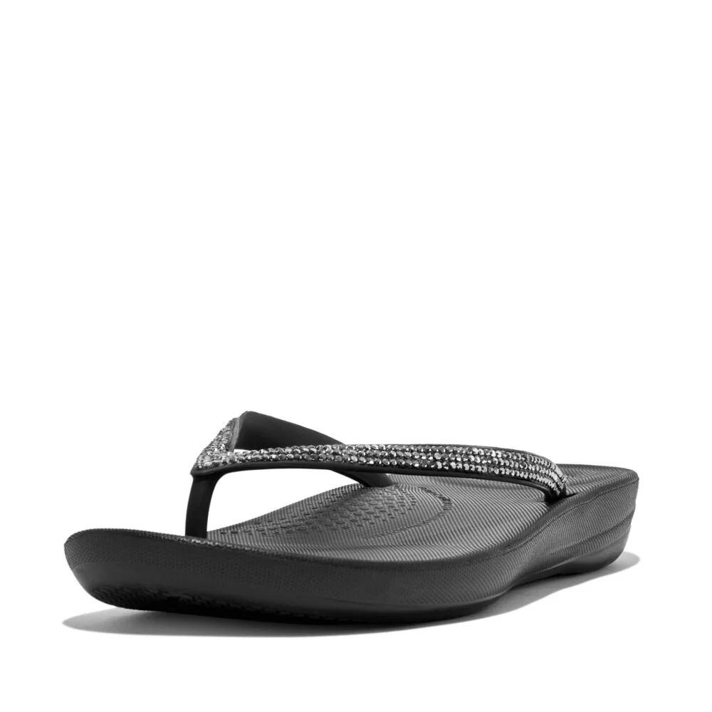 FitFlop iQushion Sparkle Black Zehensteg