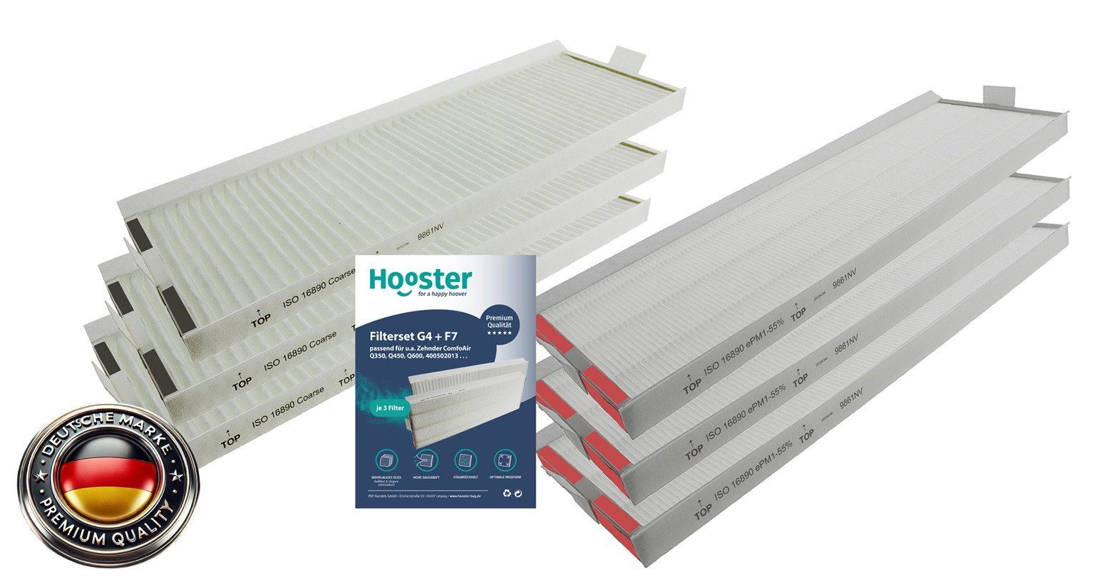 Luftfilter für Zehnder Filter ComfoAir Q350 (NICHT ComfoAir 350) / Q450 / Q600