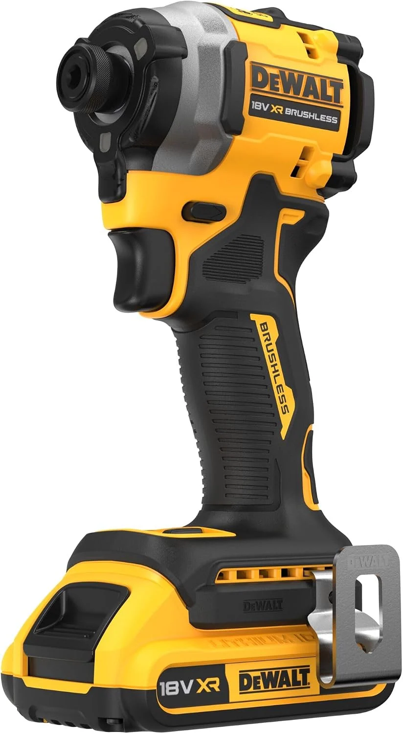 DEWALT Akkuschrauber, 2 Ah, Gelb, 18 Volt Akku ¼' Schlagschrauber DCF850D2T (bürstenloser, ¼' Innensechskant Aufnahme