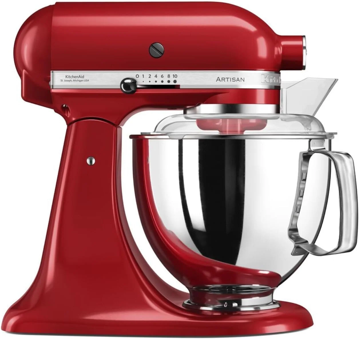 KitchenAid Knet- & Rührmaschinen, 4.8 L, rot, Küchenmaschine - Artisan - Kippbarem Food Processor
