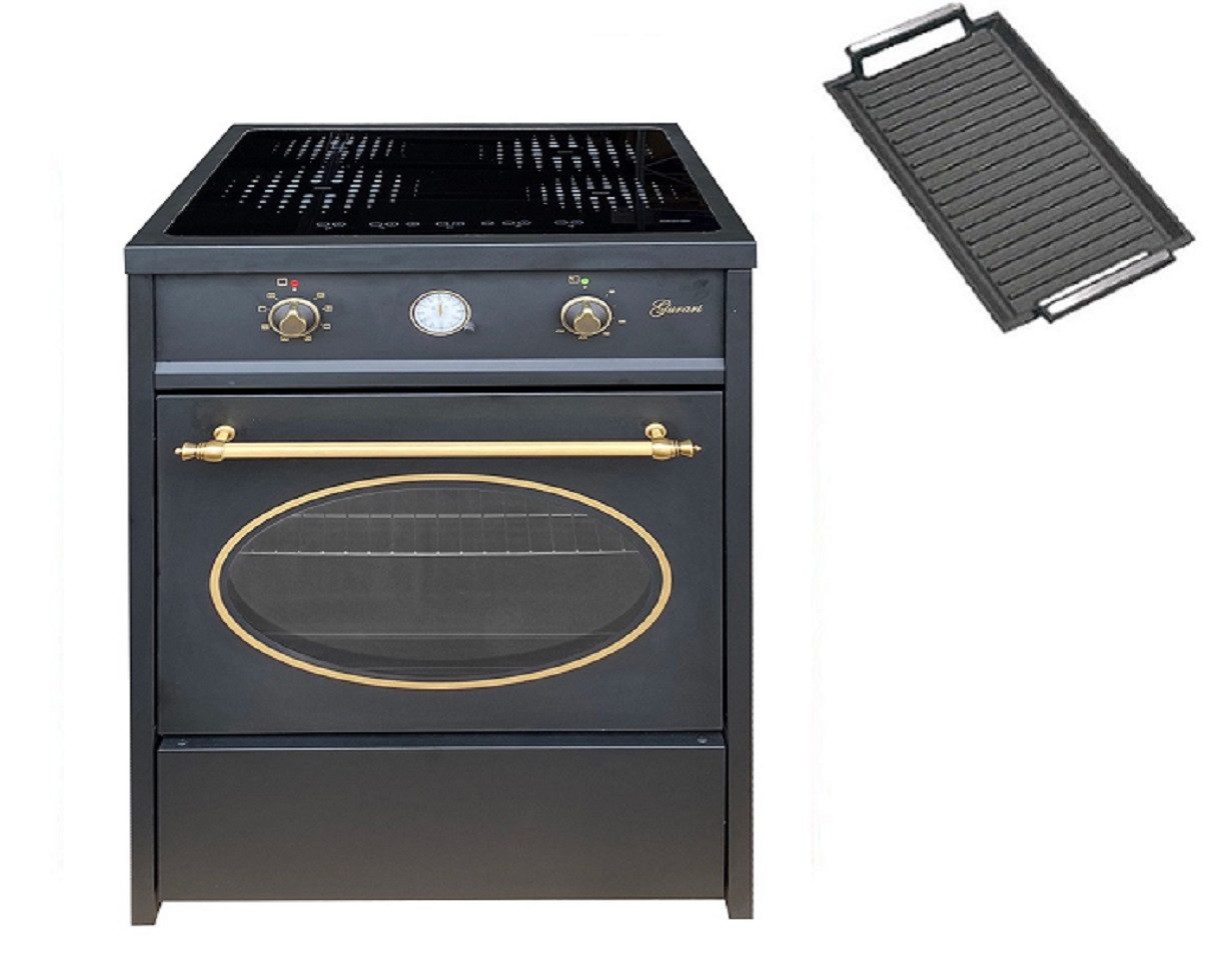 Induktions-Standherd GCH E 612 BL r+Grillplatte//