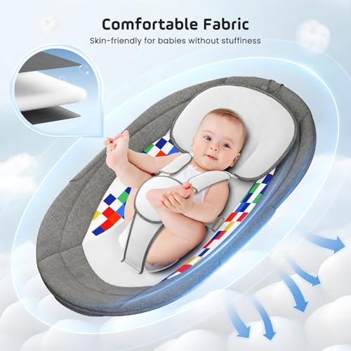 Kotsy sdraietta neonati con telecomando e controllo bluetooth per connessione smartphone,altalena neonato con cintura di sicurezza a 5 punti,con 5 ampiezze altalene timer a 3 stadi : Amazon.it: Prima infanzia