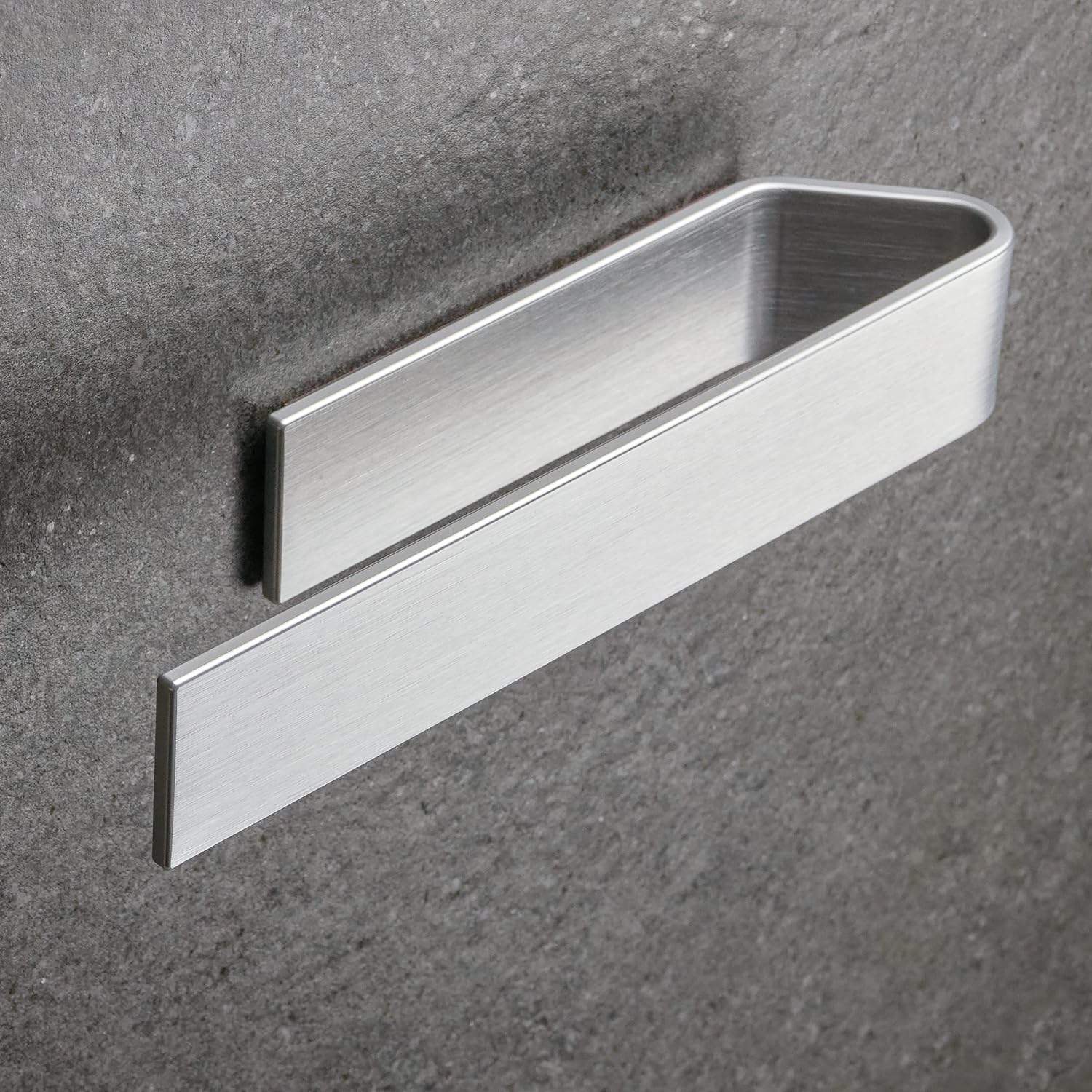 Design Amburgo Porta asciugamano adesivo | Porta Asciugamani Cucina e Bagno | Designo modern | 40 cm | Grigio argento