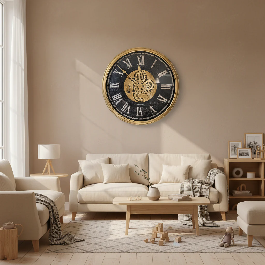 80cm Oversized Minimalist Wall Clock �C Silent Silent Non-Ticking Movement