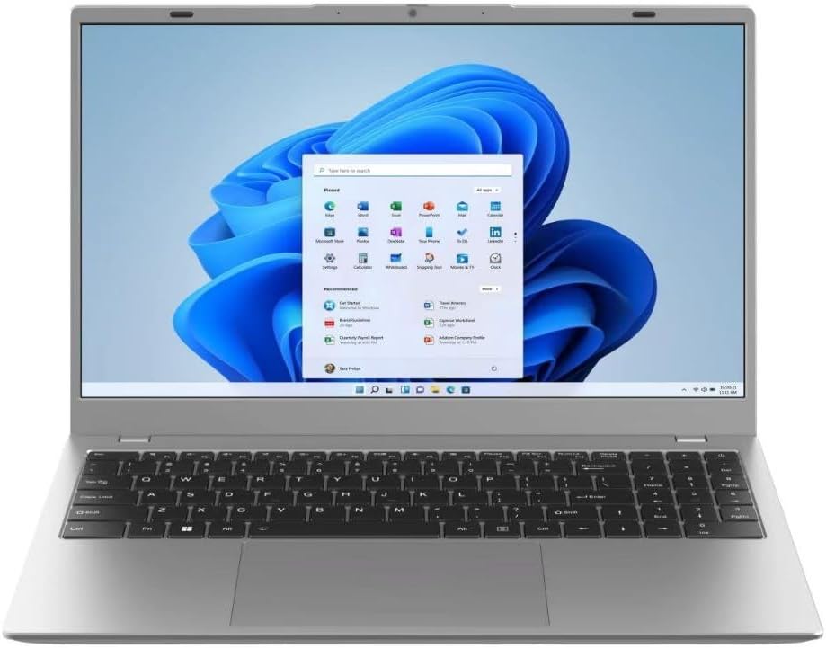 Laptop 15,6 Zoll Full-HD mit MS Office 2024 Pro - Celeron Quad N5095 4x2.90 GHz, 16GB DDR4, 512 GB SSD, UHD VGA, HDMI, Webcam, Bluetooth, USB 3, WLAN, Windows 11 Prof 64 Notebook - 8303
