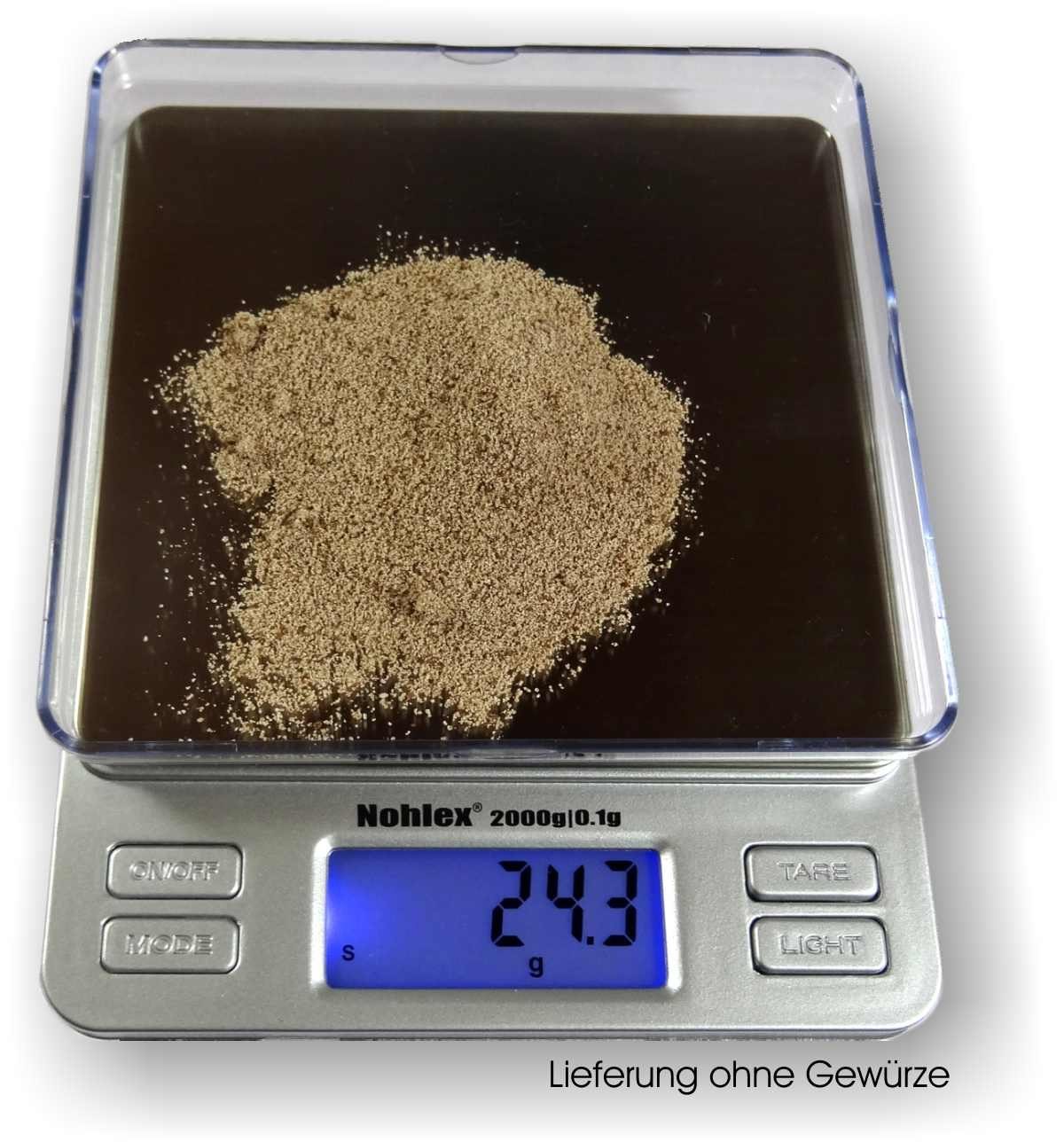 Küchenwaage Nohlex 2000g/0.1g Feinwaage für die Küche mit 2 Wiegeschalen
